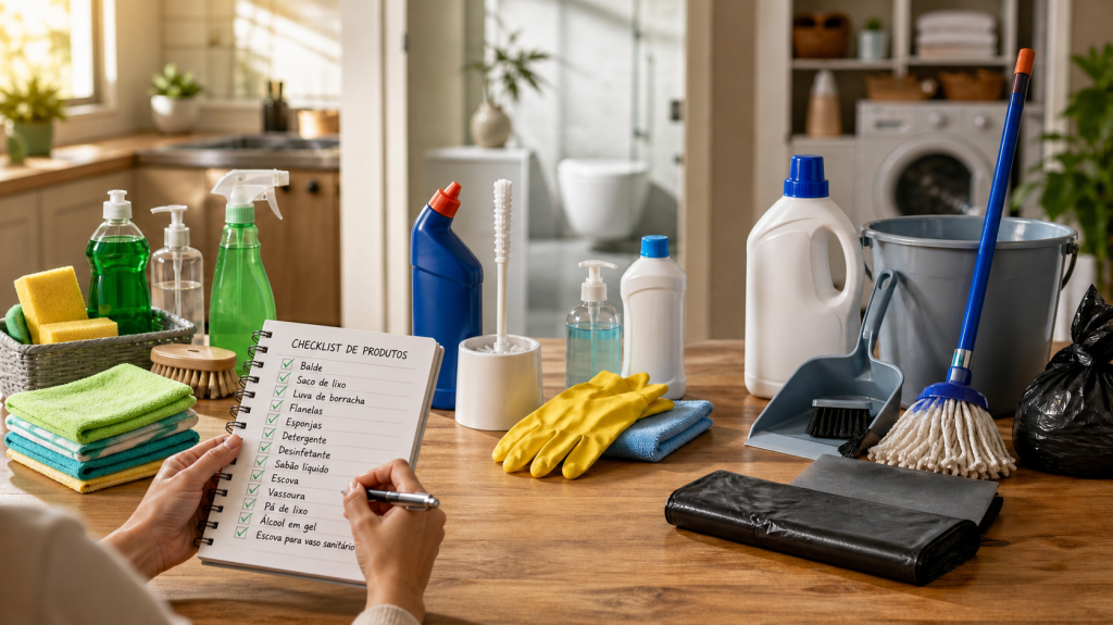 Lista de produtos de limpeza para casa: o que comprar por ambiente